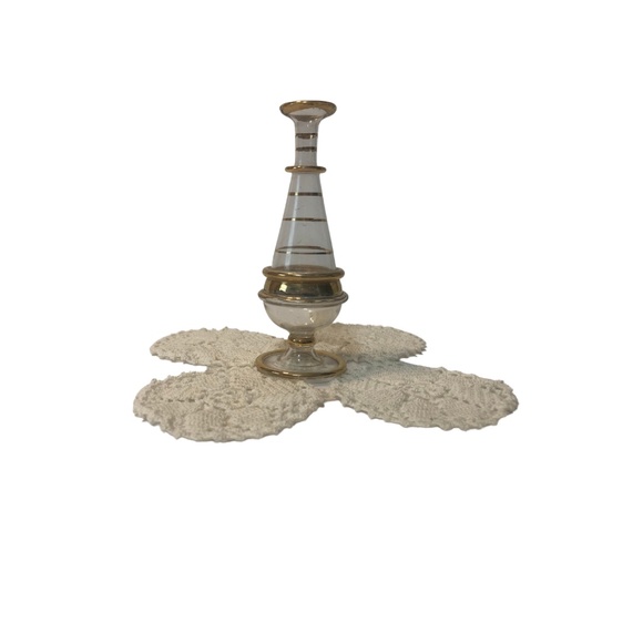 Mini Small Vase Glass Oil Dropper with Gold Trims - Picture 12 of 12